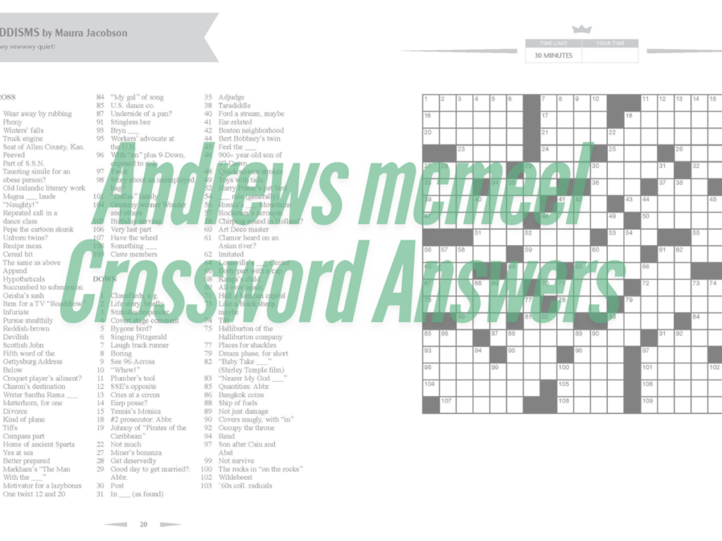 Andrews mcmeel Crossword Answers