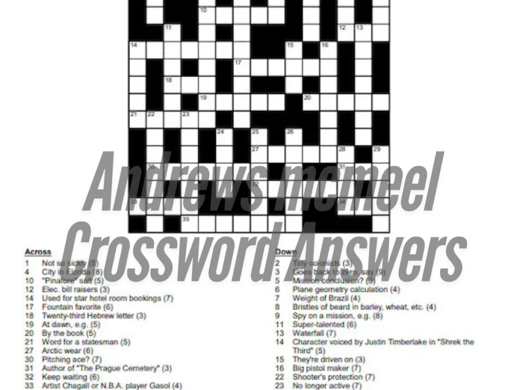 andrews mcmeel crossword answers​

